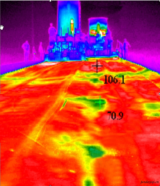 红外热像仪在沥青铺路行业应用