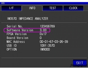 阻抗分析仪IM3570版本升级